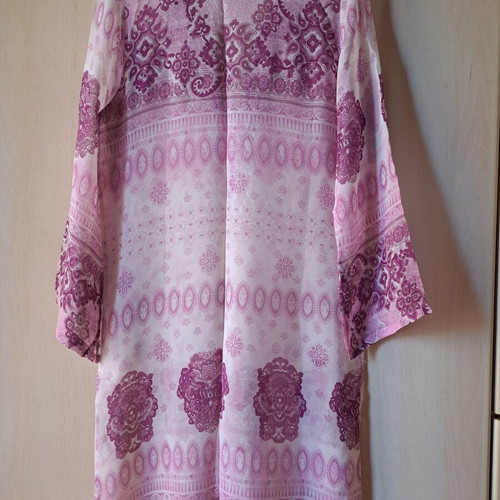 Calzedonia kaftan purple with embroidered sequins new
