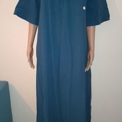 Linen dress navy blue XXL new, length 136cm, chest 122cm, waist 127cm