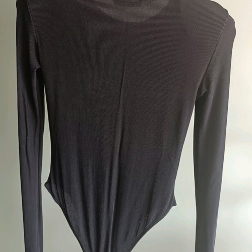 Zara women's bodysuit used, black rib knit, size S/M