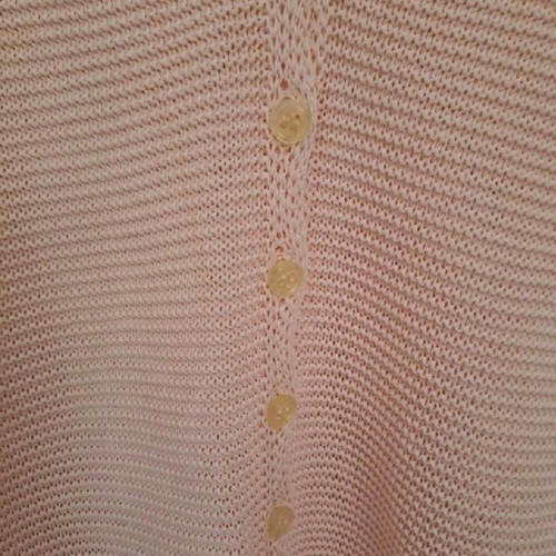 Vintage knitted blouses used, 2 sky blue and 1 pink with buttons