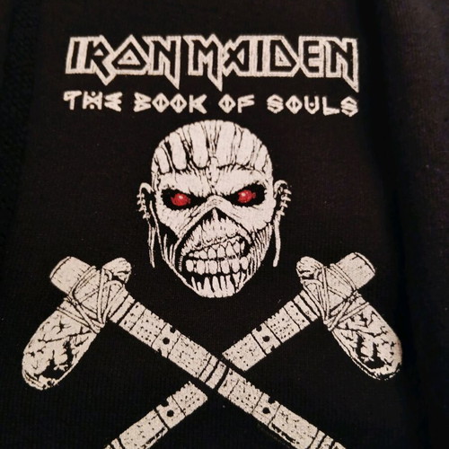 Iron Maiden Book Of Souls Fruit of the Loom hoodie like new, size M