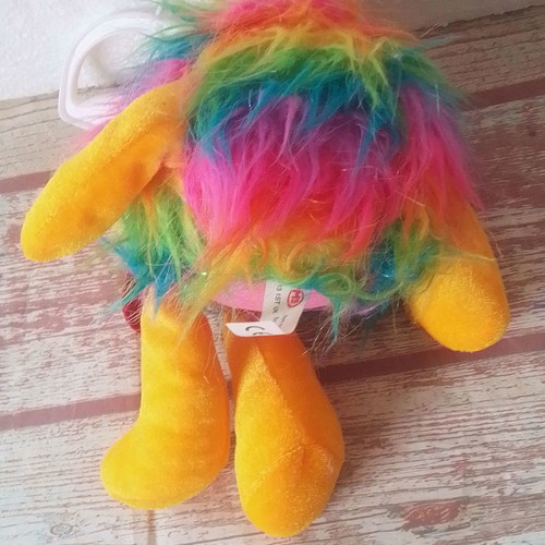 Plush hairy toy Crazy Rainbow Boing Boing PMS Toys used