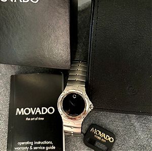 Movado Ladies Sport Edition Black Tone Dial Stainless Steel Bracelet Watch #84G41851,new with box