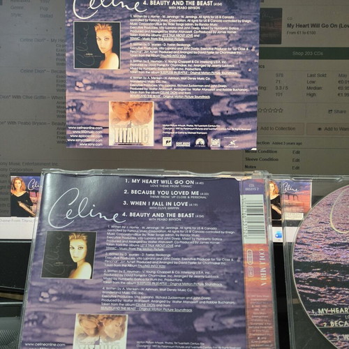 Celine Dion My Heart Will Go On CD used, Titanic soundtrack
