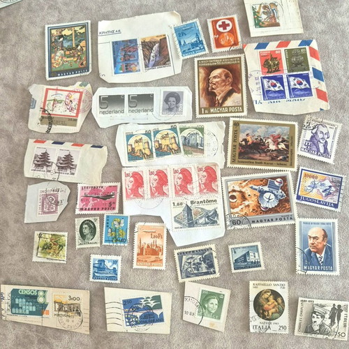 Stamp collection used from around the world