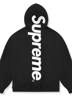 Supreme Satin Appliqué φούτερ με κουκούλα, μαύρο, ανδρικό M
