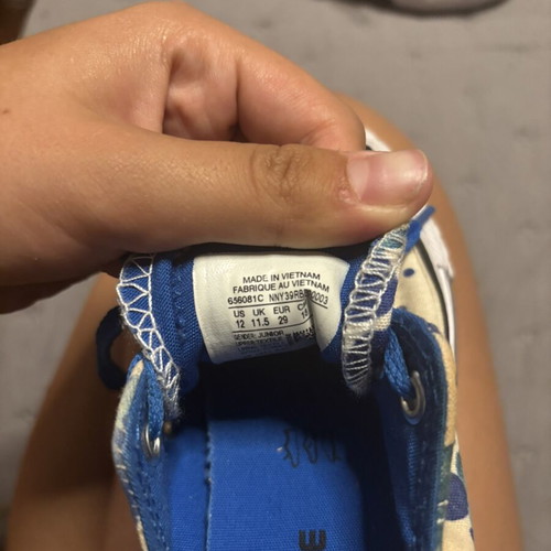 Converse All Star kids' sneakers size 29, white and blue