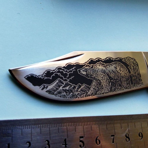 Schrade Limited Edition 2007 Handmade Knife with Bear Engraving Acrylic New