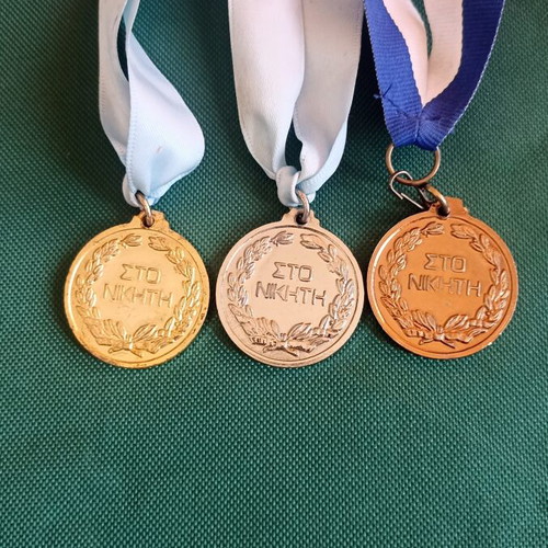 SEGAS Winner Medals Set of 3 Gold Silver Bronze, like new