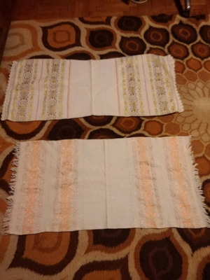 Table runners unused, set of 2 woven towels 86x44 and 97x44