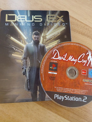 Deus Ex Mankind Divided PS4 μεταλλική θήκη και δίσκος Devil May Cry PS2 σετ