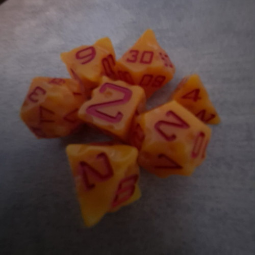 D&d cheese dice set of 7