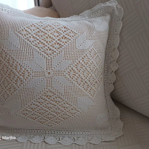 Decorative crochet pillowcases, set of 2, 45x45 cm