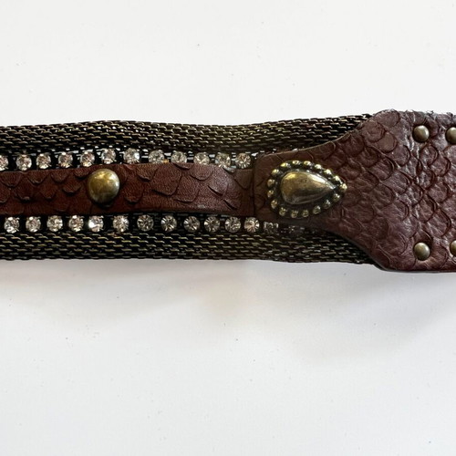 Berge leather belt brown, like new, size 90