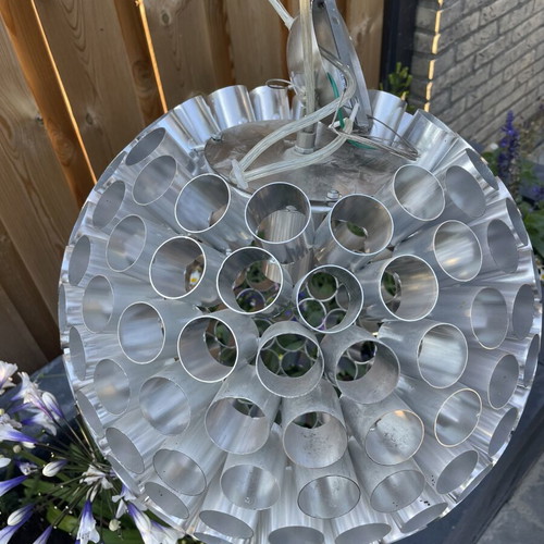 Aluminium Space Age design pendant lamp, 30 cm