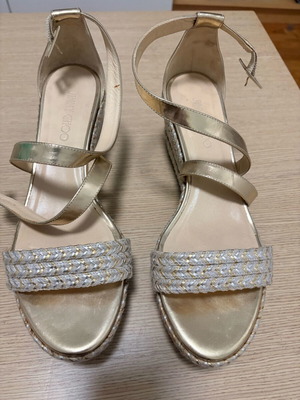 Jimmy Choo women's platforms like new, gold size 40