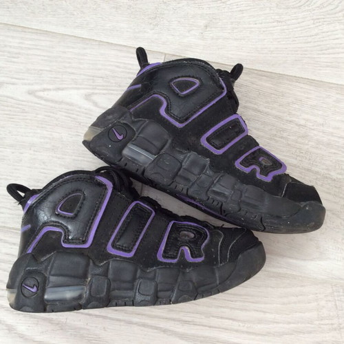 Nike Air More Uptempo FA22 BP kids shoes used, black, size 30