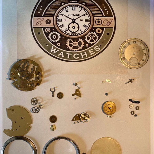 Kienzle 46/0c pocket watch 1945 used, gray and beige