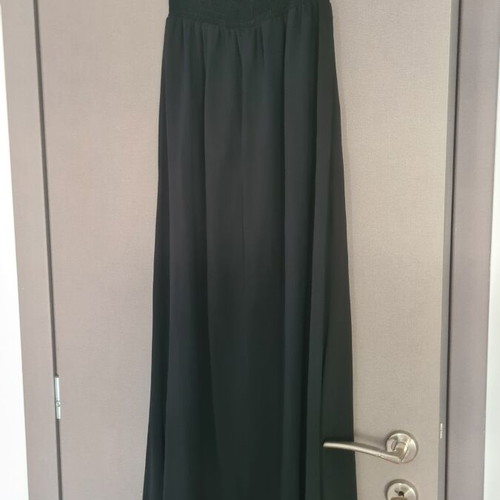 Bershka strapless maxi black dress