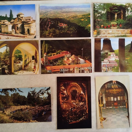 Agathonos Monastery Postcards set of 9, like new, color