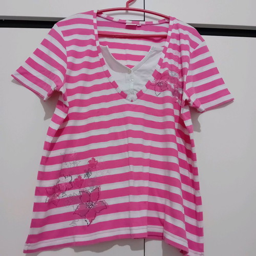Infinity blouse like new, white and pink, size L