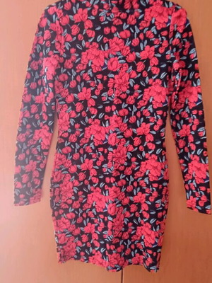 Shein mini fitted dress like new, blue and red