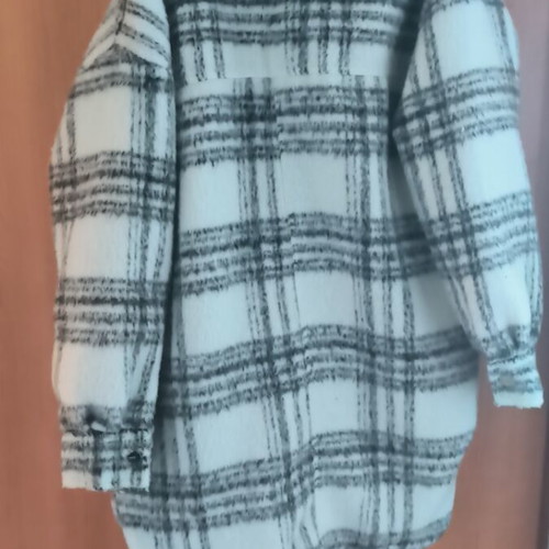 Tally Weijl Checked Overshirt Medium like new, black and white