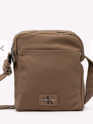 Calvin Klein Jeans fabric crossbody bag beige new