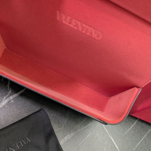 Valentino sunglasses case new red with card and box