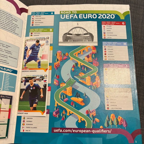 Panini UEFA Road to Euro 2020 album new, empty