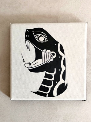 масло върху платно традиционна змия