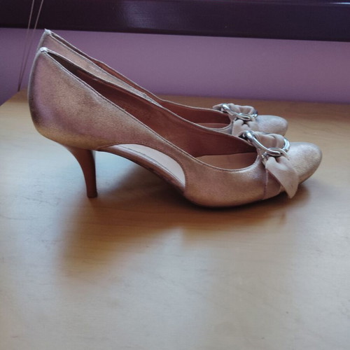 Vic Matie' shoes size 40 used, elegant high heels gold-beige