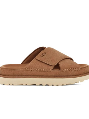 Ugg Goldenstar Cross Slide Sandals like new, suede, size 40