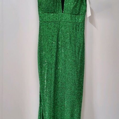 Dress new with sequins mermaid style, size S-M, green
