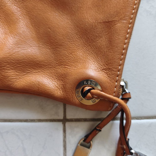 KEM shoulder bag used, orange, 25cm x 13cm