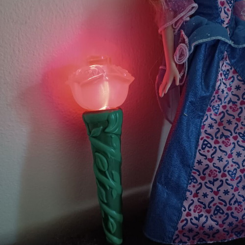 Barbie Sleeping Beauty 2007 doll used with original dress and magic wand