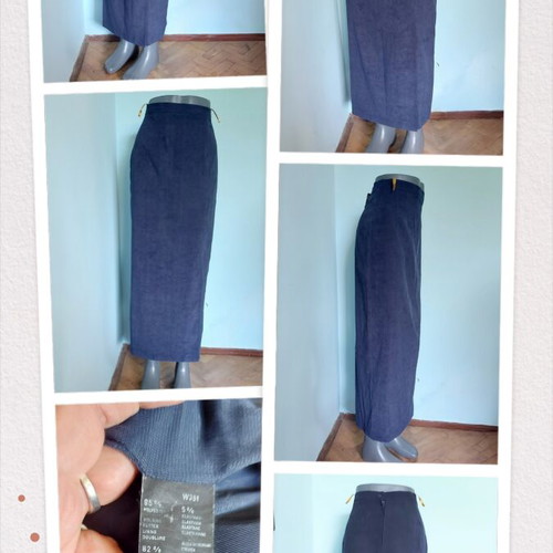 Velvet long skirt with slits and snake print like new