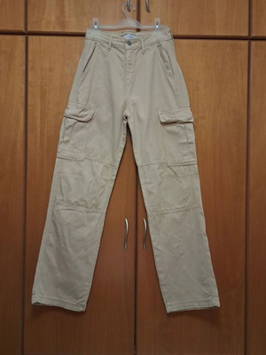 Women's cargo pants new, beige, size M