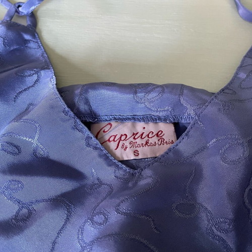 Baby doll Caprice top used, blue-purple satin size S