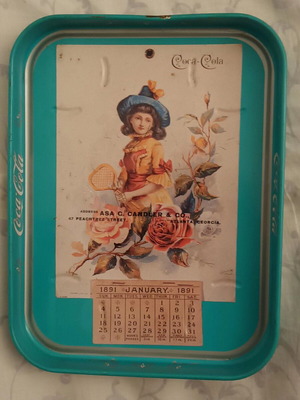 Old Coca Cola promotional tray used