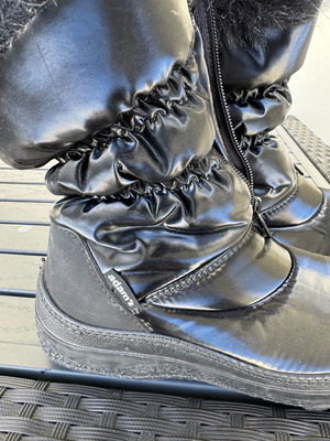 Γυναικείες μπότες Adam's Shoes νούμερο 37 με γούνα σαν καινούργιο, μαύρες