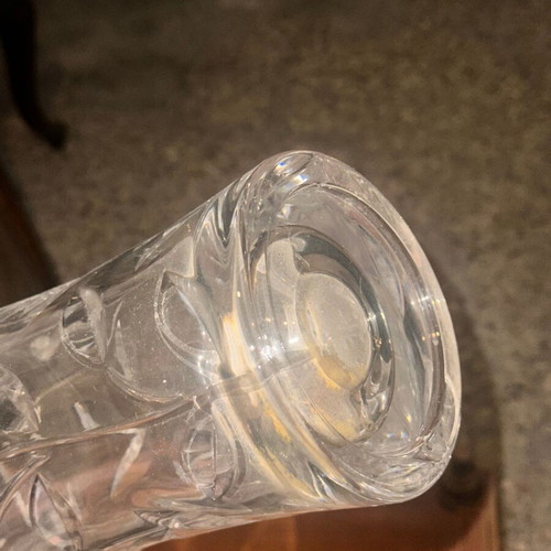 RCR Royal Crystal Rock Laurus lead crystal vase used, 30 cm Italy