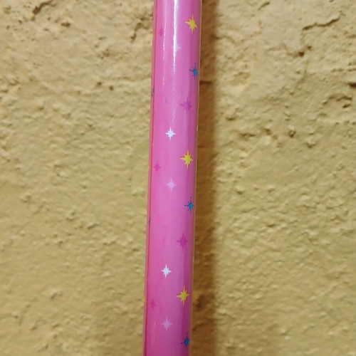 Flying Tiger giant pencil with unicorns new, pink with eraser and sharpener