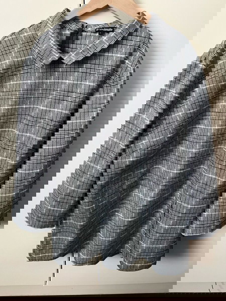 grey checked top L soulmate