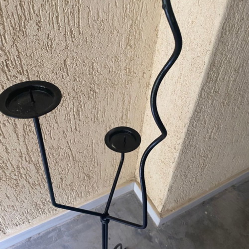 Floor candle holder used, black