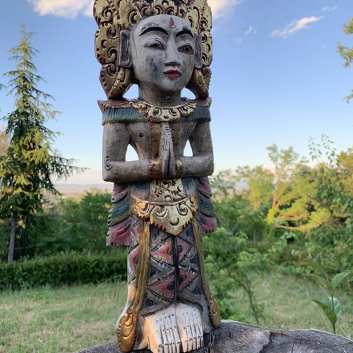 Balinese Wooden Statue of Hindu Deity Rama like new