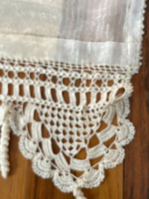Handmade crochet table runner 85 x 30 cm