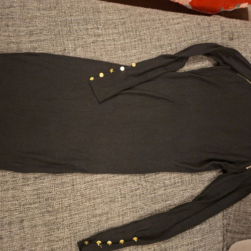 Black dress with gold details like new, sizes S - M
