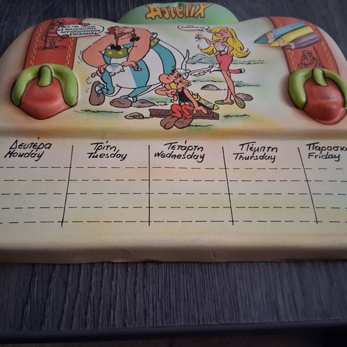 Asterix school planner new, 90s decade, Greek company Vavouras