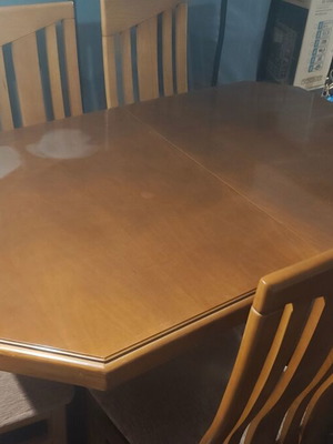 Dining table with 6 chairs used, solid wood